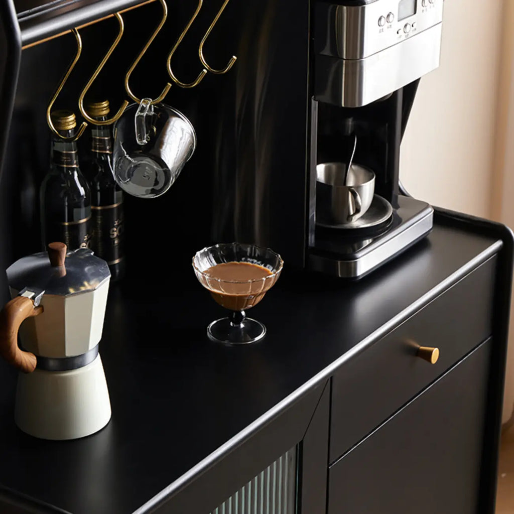 Meuble de cuisine polyvalent en bois espresso moderne