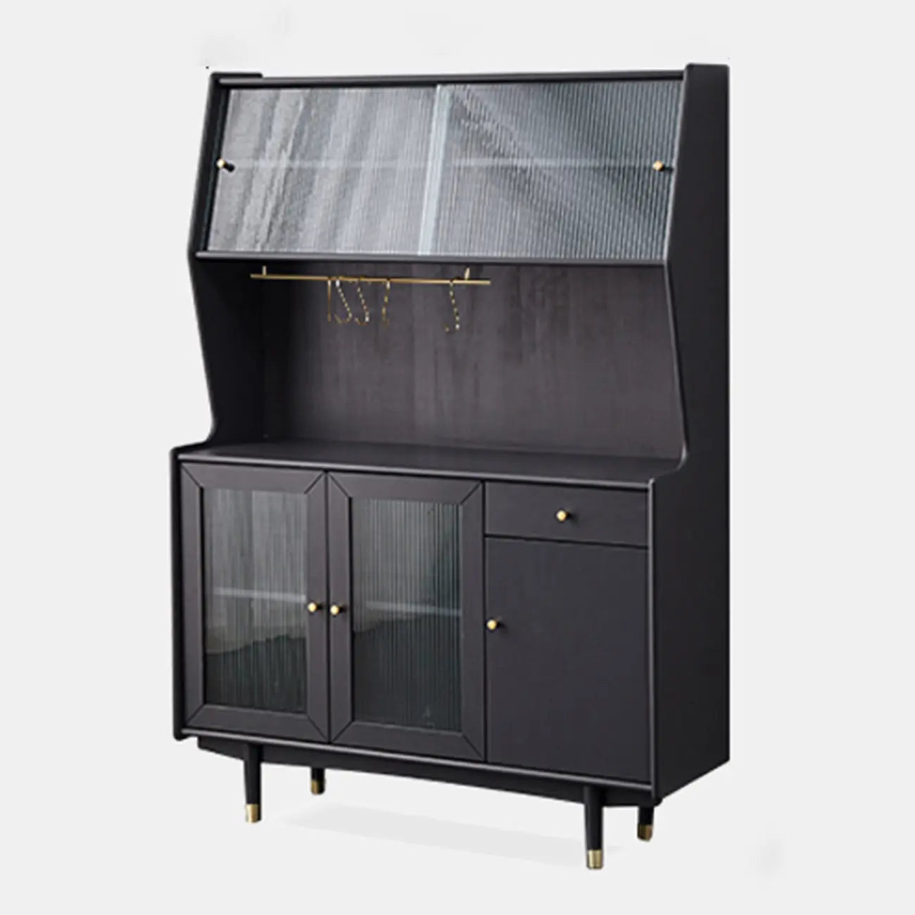 Meuble de cuisine polyvalent en bois espresso moderne