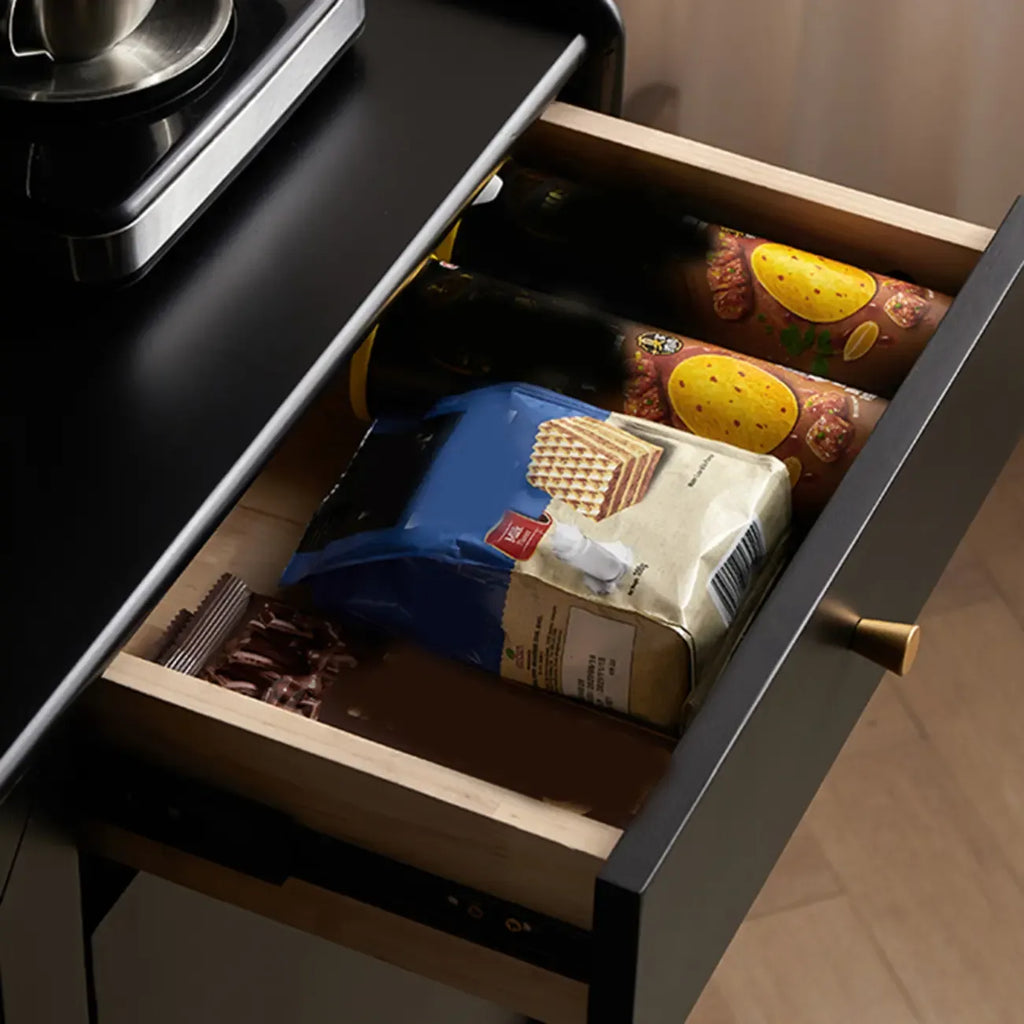 Meuble de cuisine polyvalent en bois espresso moderne