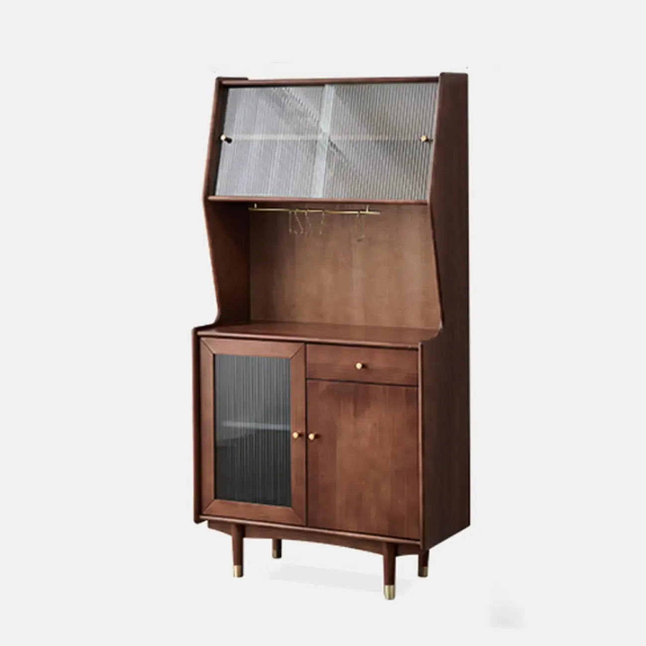 Meuble de cuisine polyvalent en bois espresso moderne