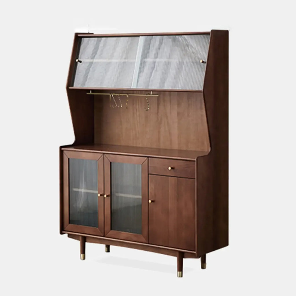 Meuble de cuisine polyvalent en bois espresso moderne