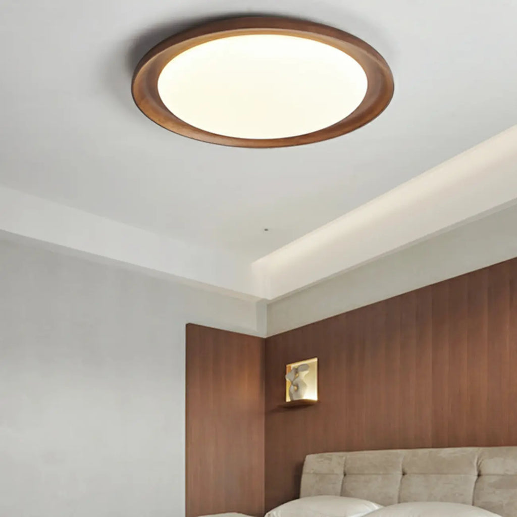 Plafonnier LED encastré finition naturelle pour chambre