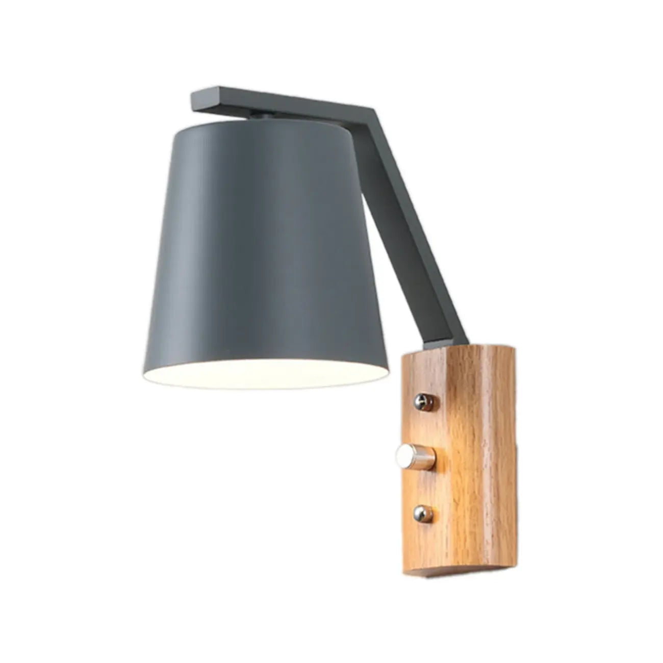 Applique murale moderne en alliage avec abat-jour géométrique pour chambre à coucher