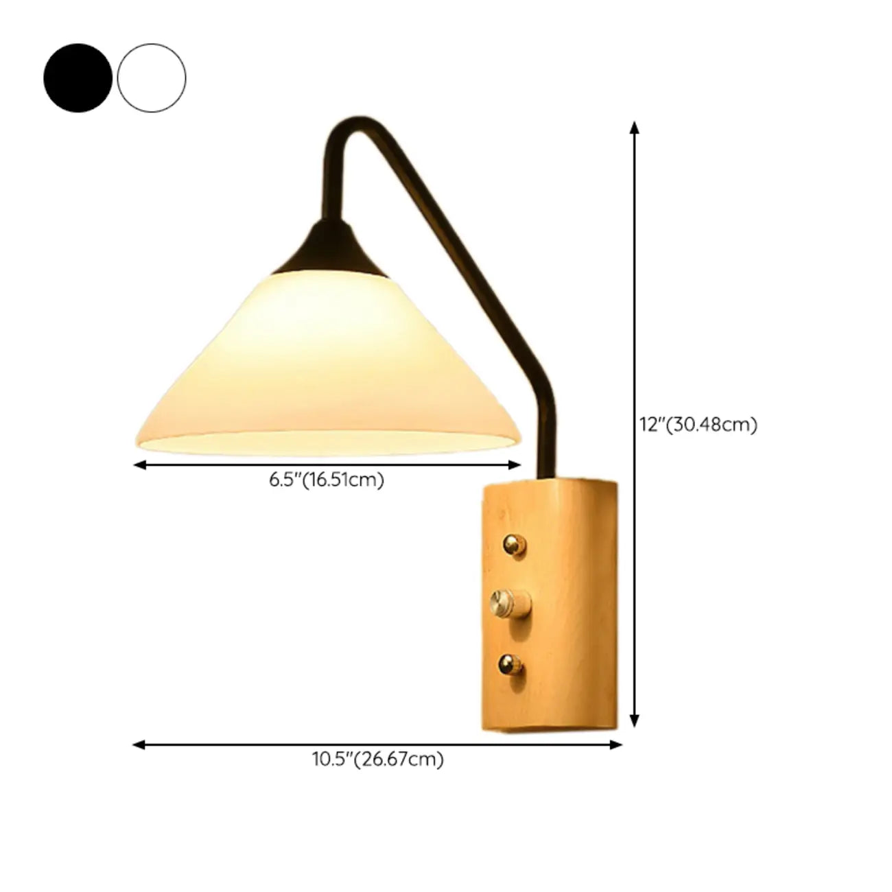 Applique murale moderne en alliage avec abat-jour géométrique pour chambre à coucher