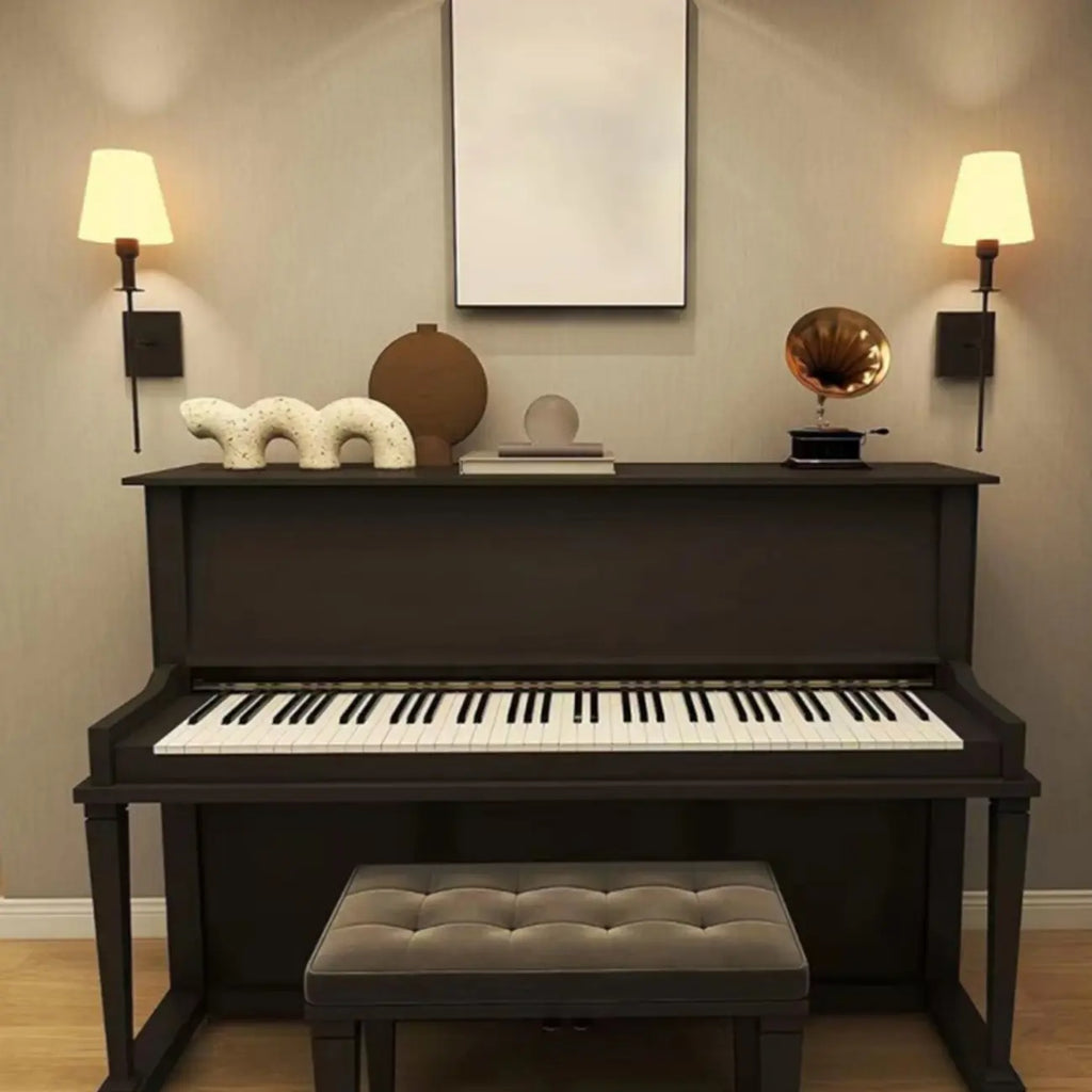 Applique murale moderne en métal avec abat-jour en tissu