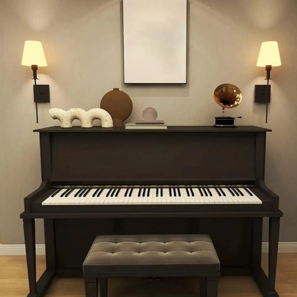 Applique murale moderne en métal avec abat-jour en tissu