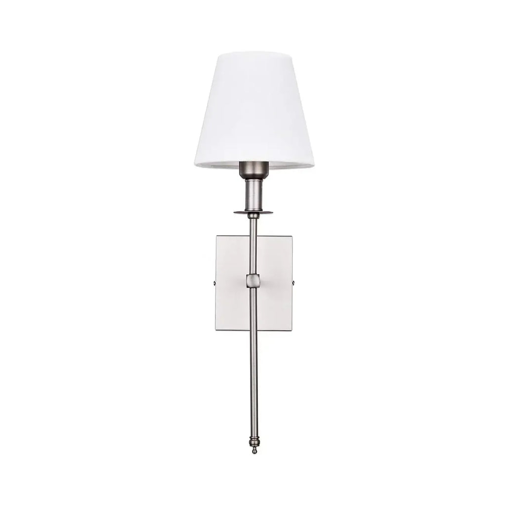 Applique murale moderne en métal avec abat-jour en tissu