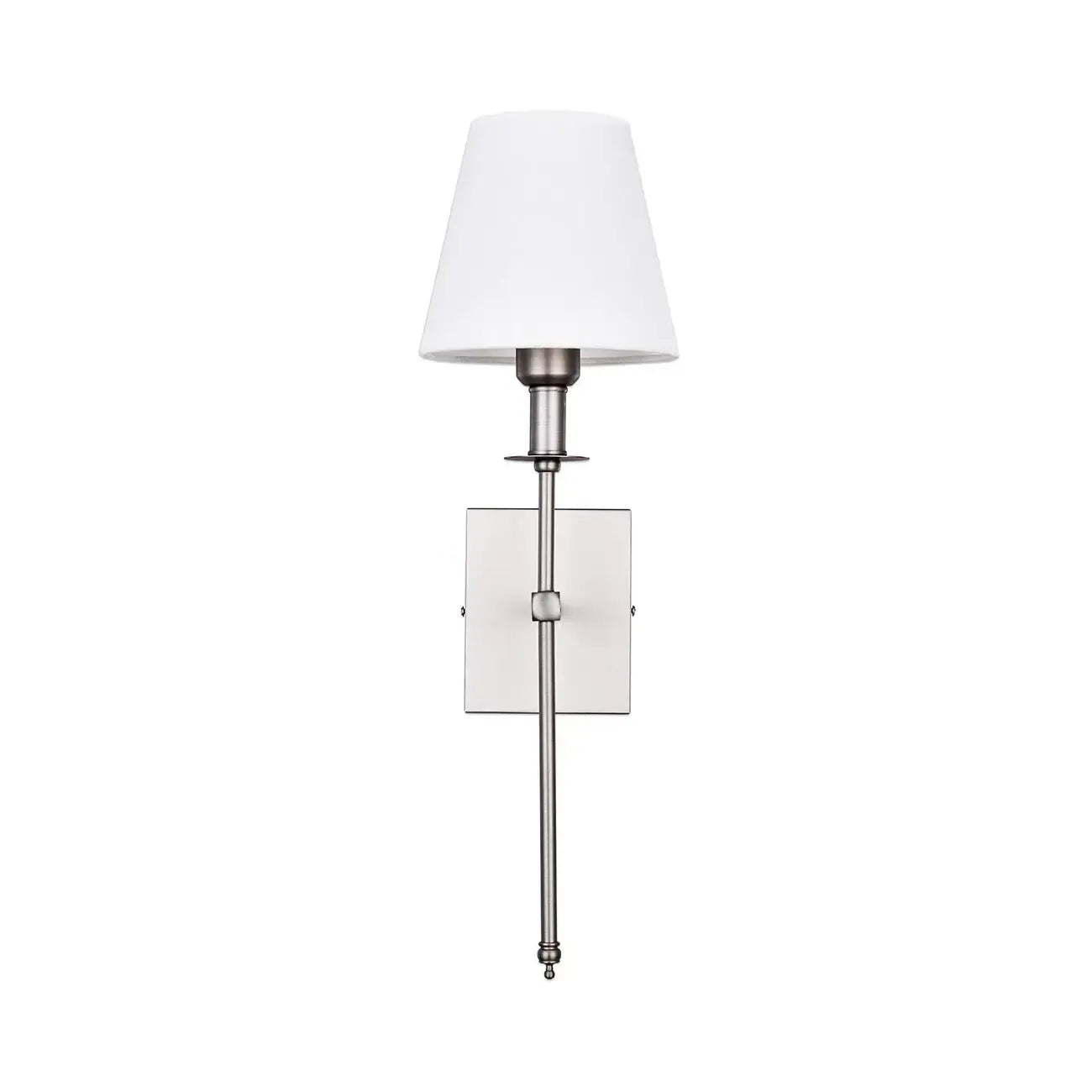 Applique murale moderne en métal avec abat-jour en tissu