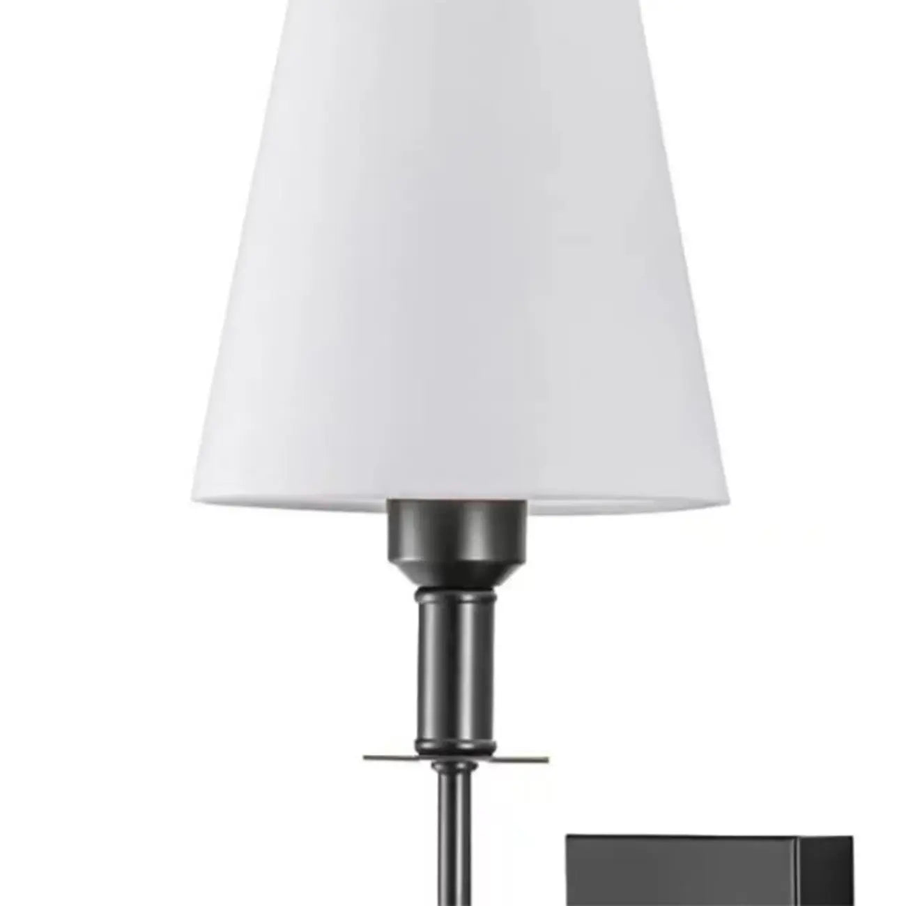 Applique murale moderne en métal avec abat-jour en tissu