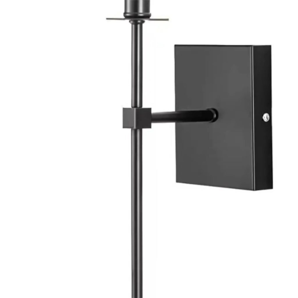 Applique murale moderne en métal avec abat-jour en tissu