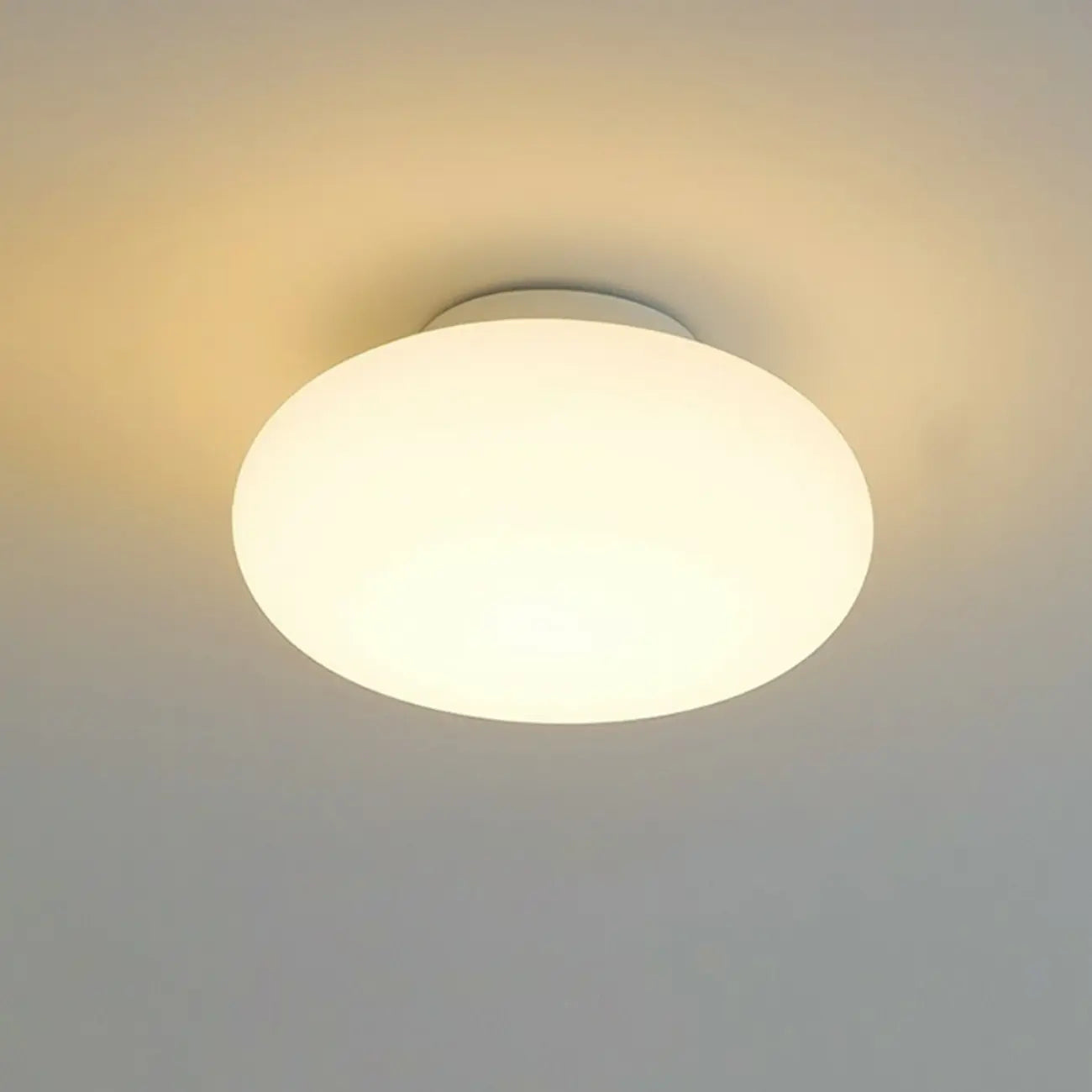Plafonnier semi-encastré minimaliste en verre tambour à LED dimmable