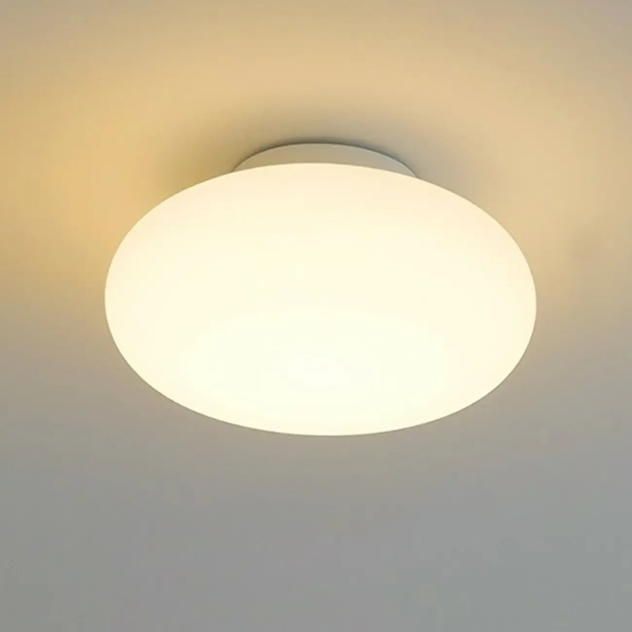 Plafonnier semi-encastré minimaliste en verre tambour à LED dimmable