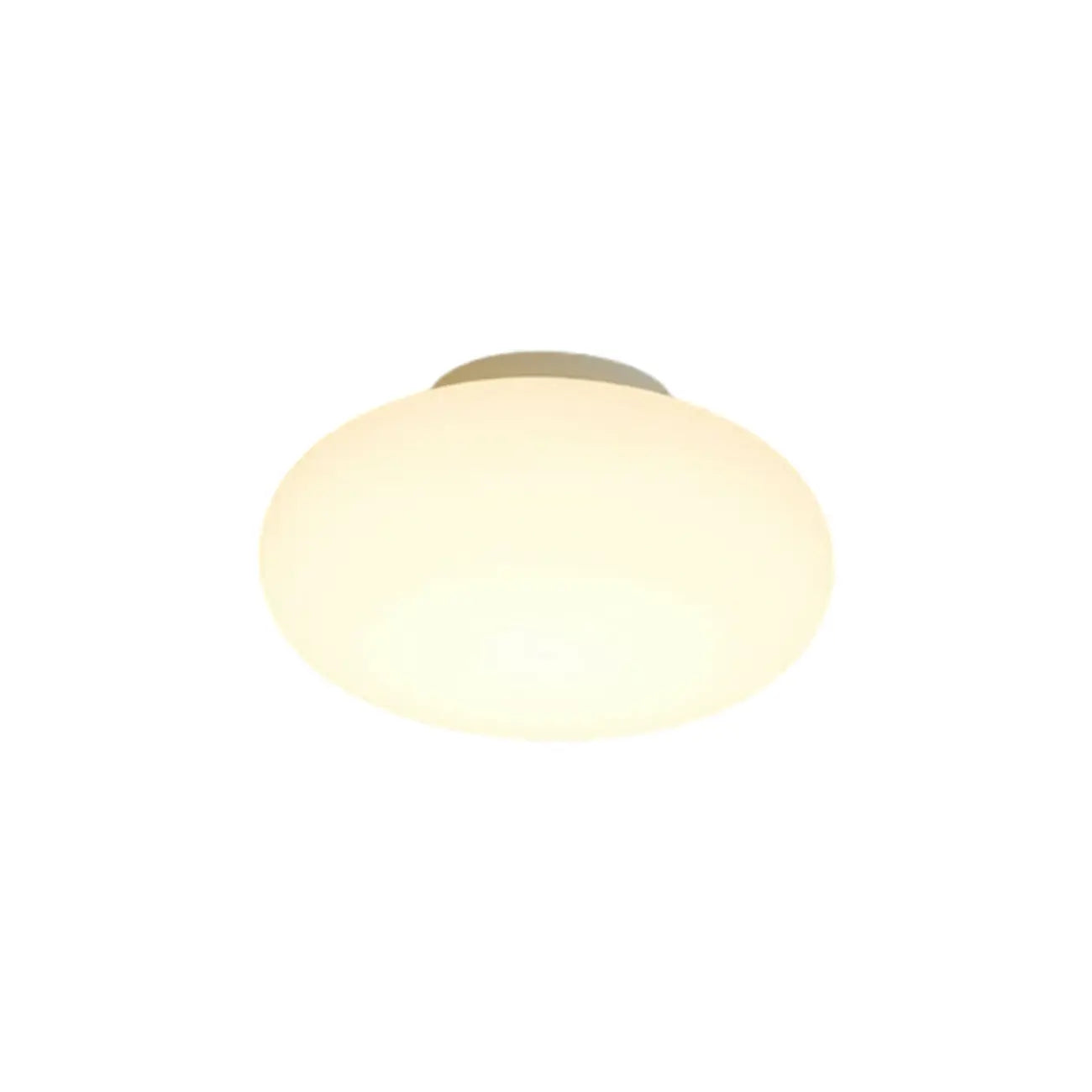 Plafonnier semi-encastré minimaliste en verre tambour à LED dimmable