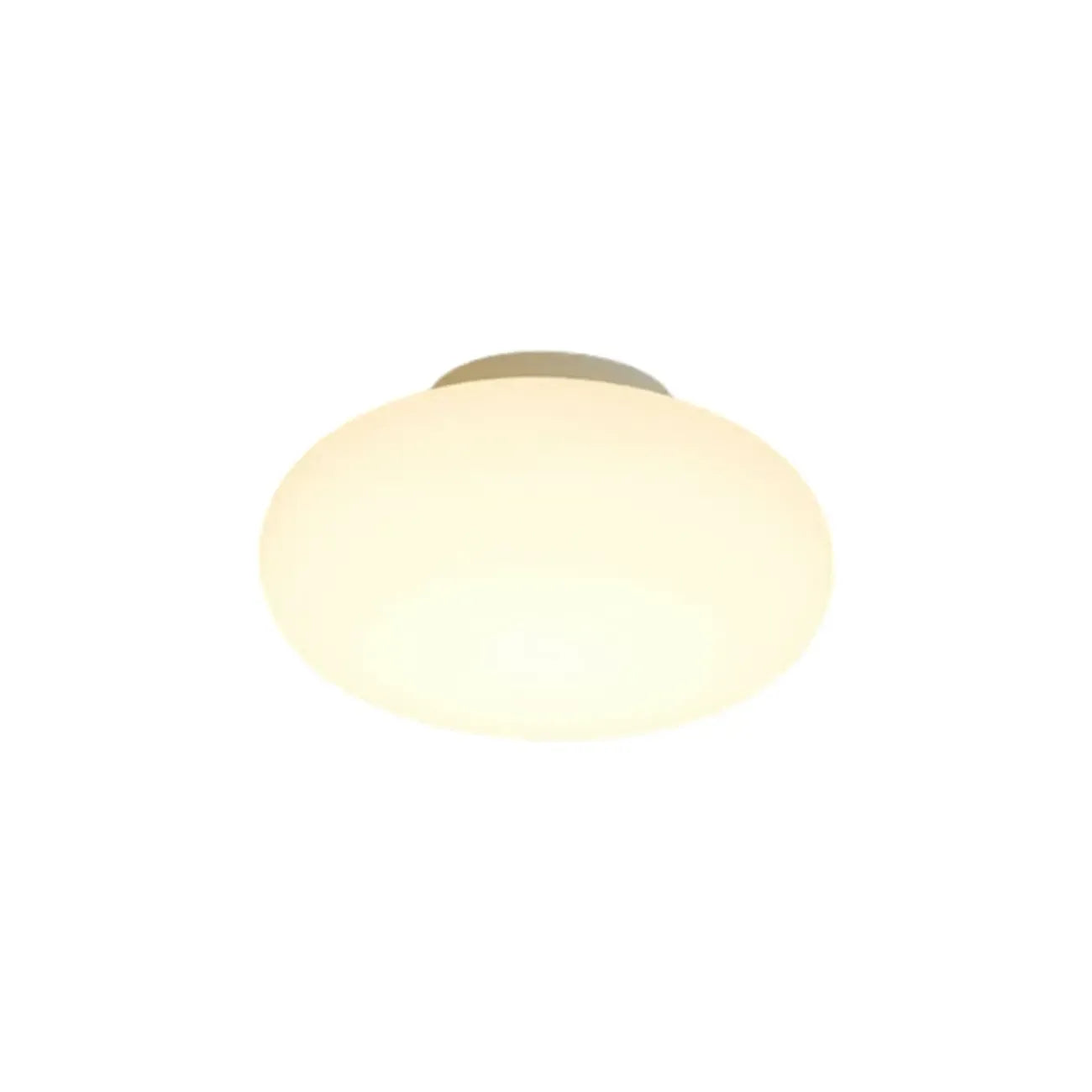 Plafonnier semi-encastré minimaliste en verre tambour à LED dimmable