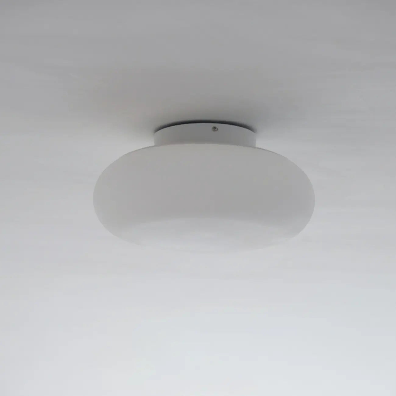 Plafonnier semi-encastré minimaliste en verre tambour à LED dimmable