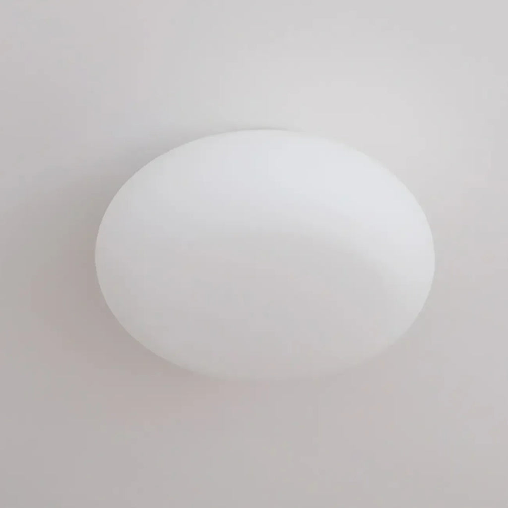 Plafonnier semi-encastré minimaliste en verre tambour à LED dimmable