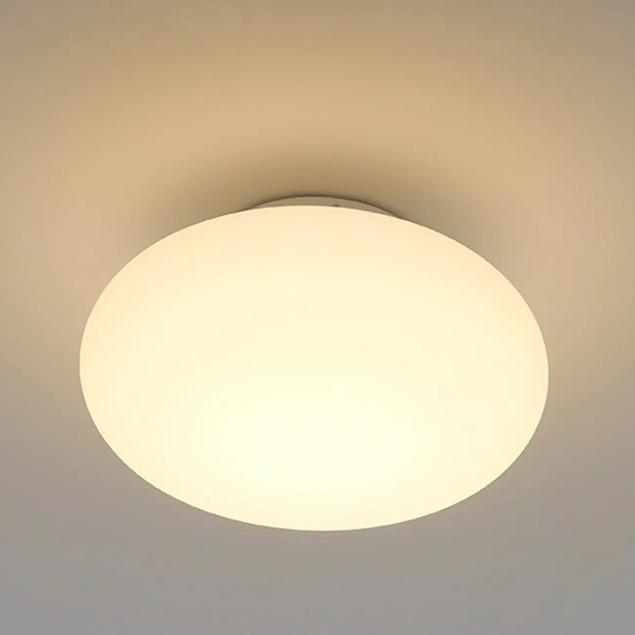 Plafonnier semi-encastré minimaliste en verre tambour à LED dimmable