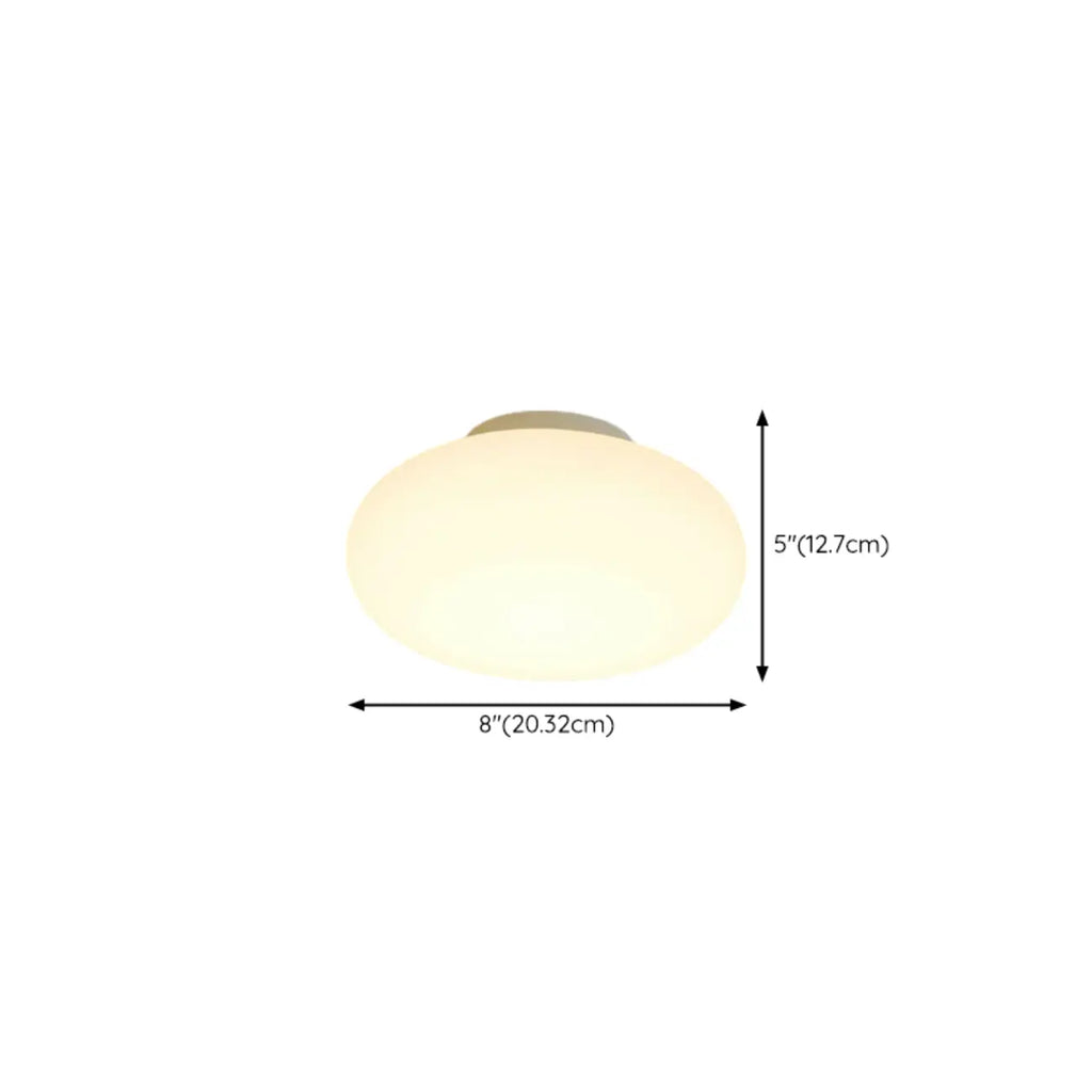 Plafonnier semi-encastré minimaliste en verre tambour à LED dimmable