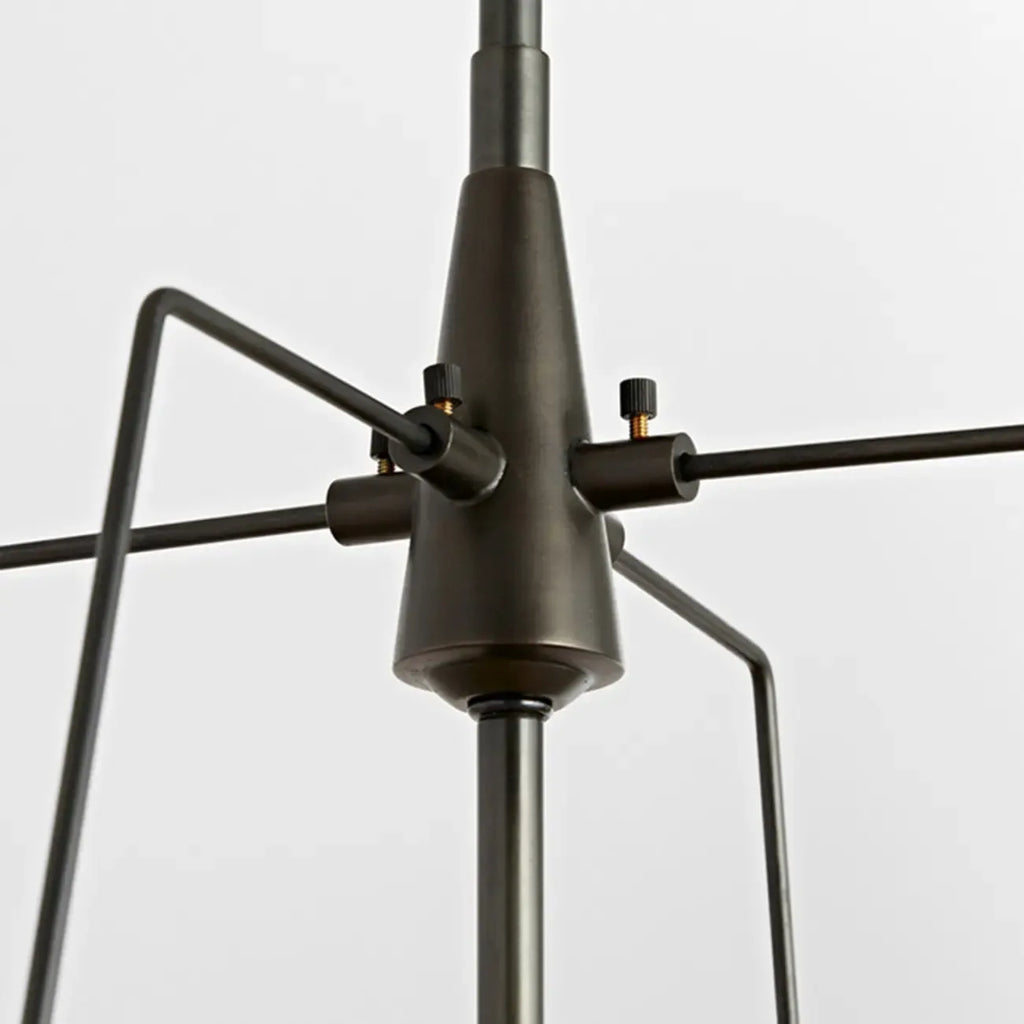 Suspension moderne en métal et tissu blanc pour salle à manger