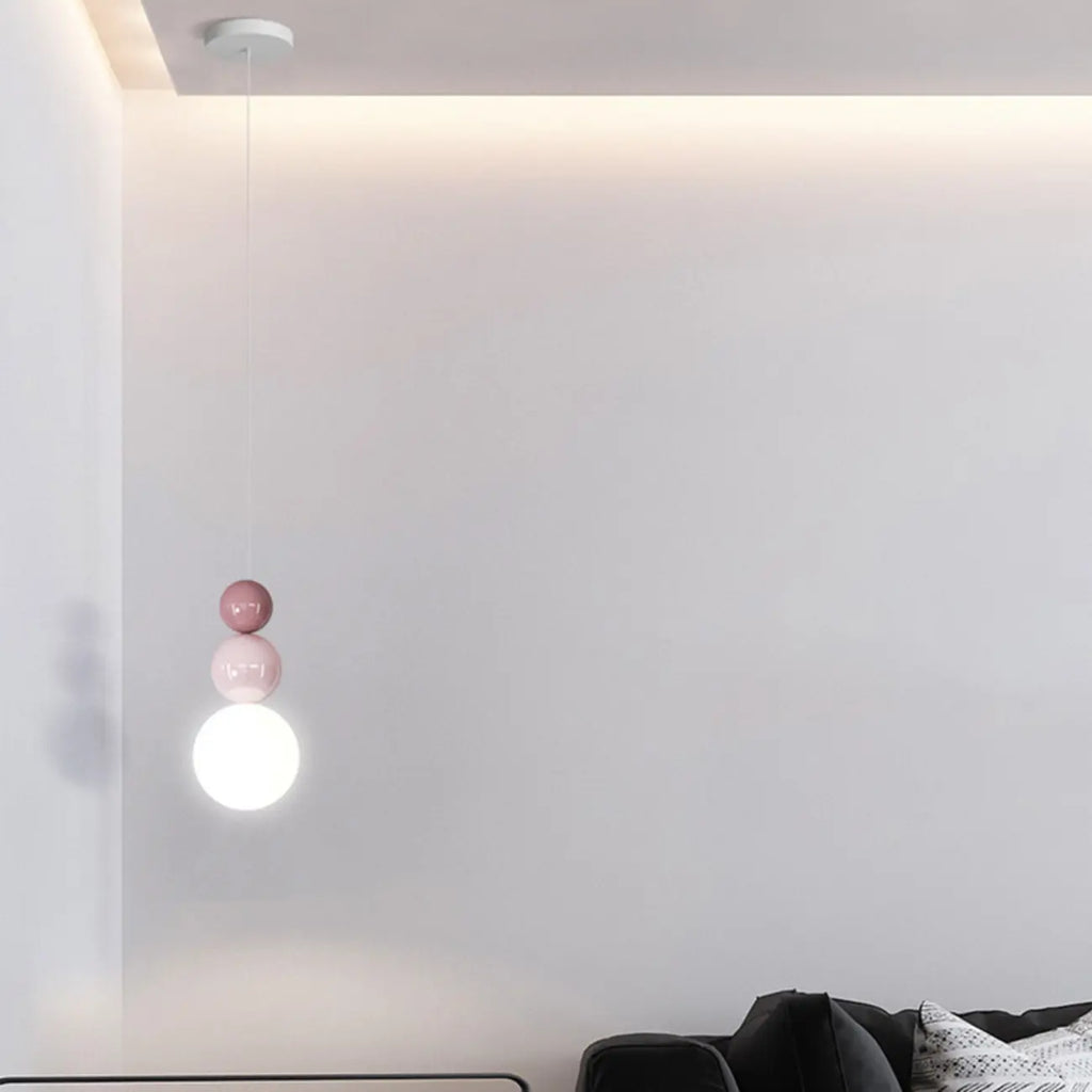 Suspension globe contemporaine avec cordons réglables pour salle à manger