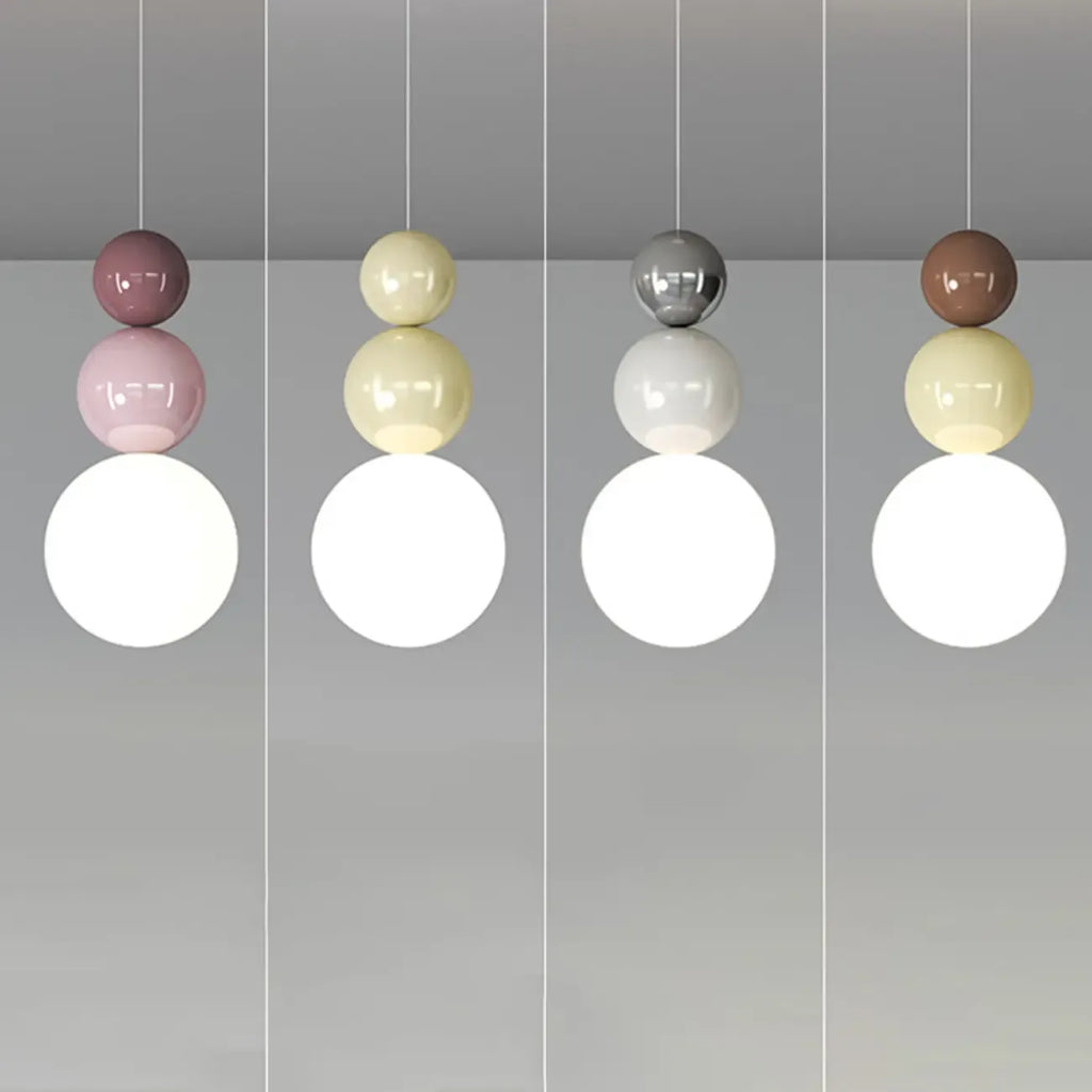 Suspension globe contemporaine avec cordons réglables pour salle à manger