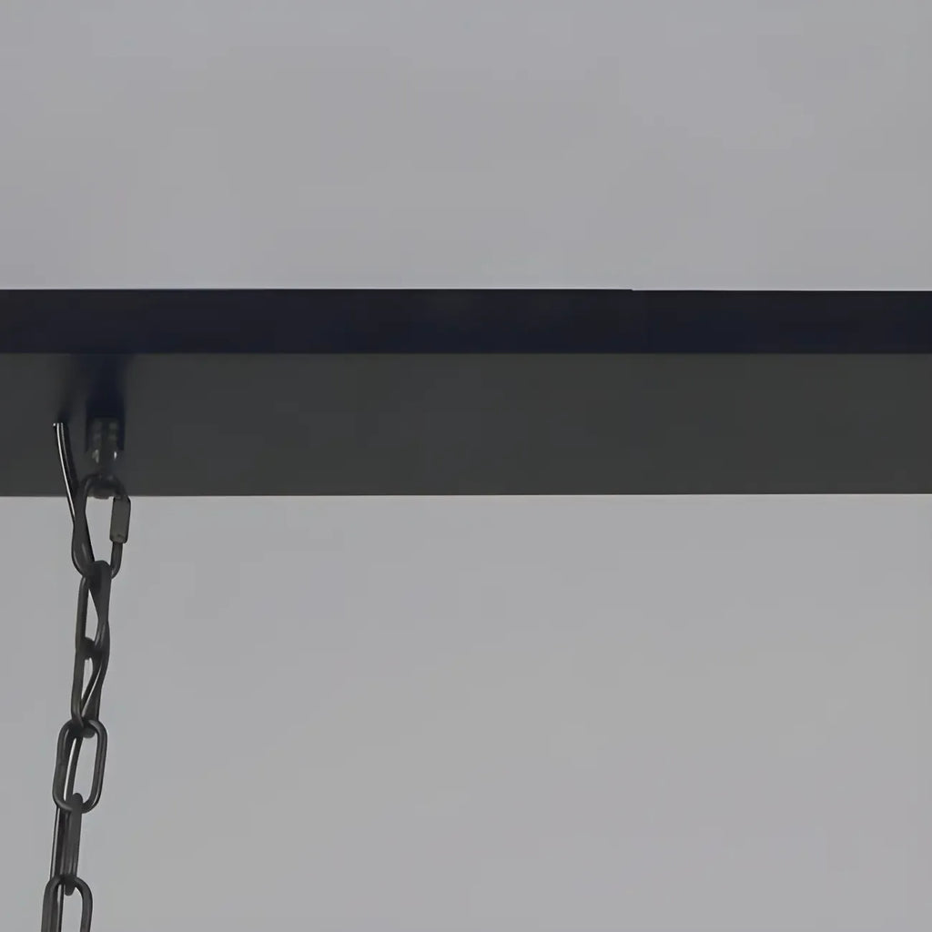 Suspension moderne rectangulaire en cristal réglable pour îlot de cuisine