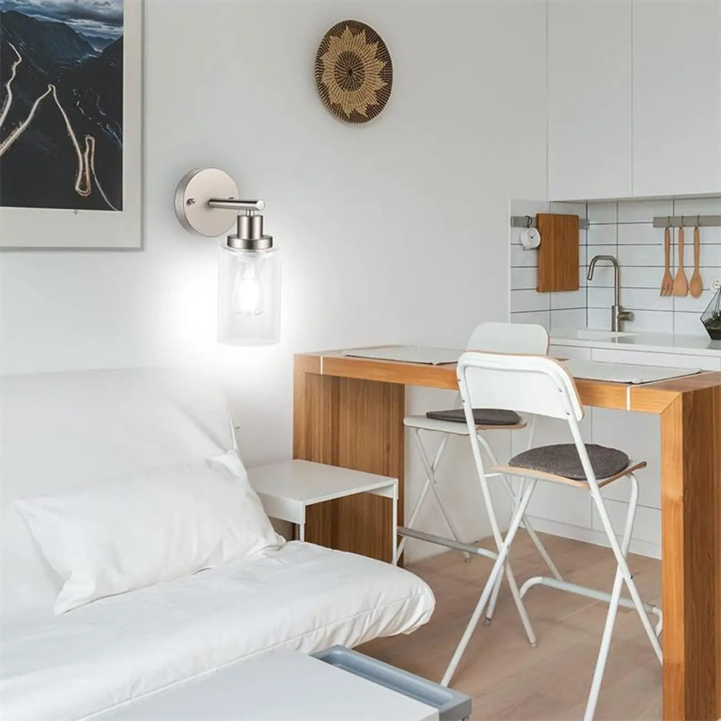 Applique murale cylindrique noire industrielle à 3 lumières pour salle de bain