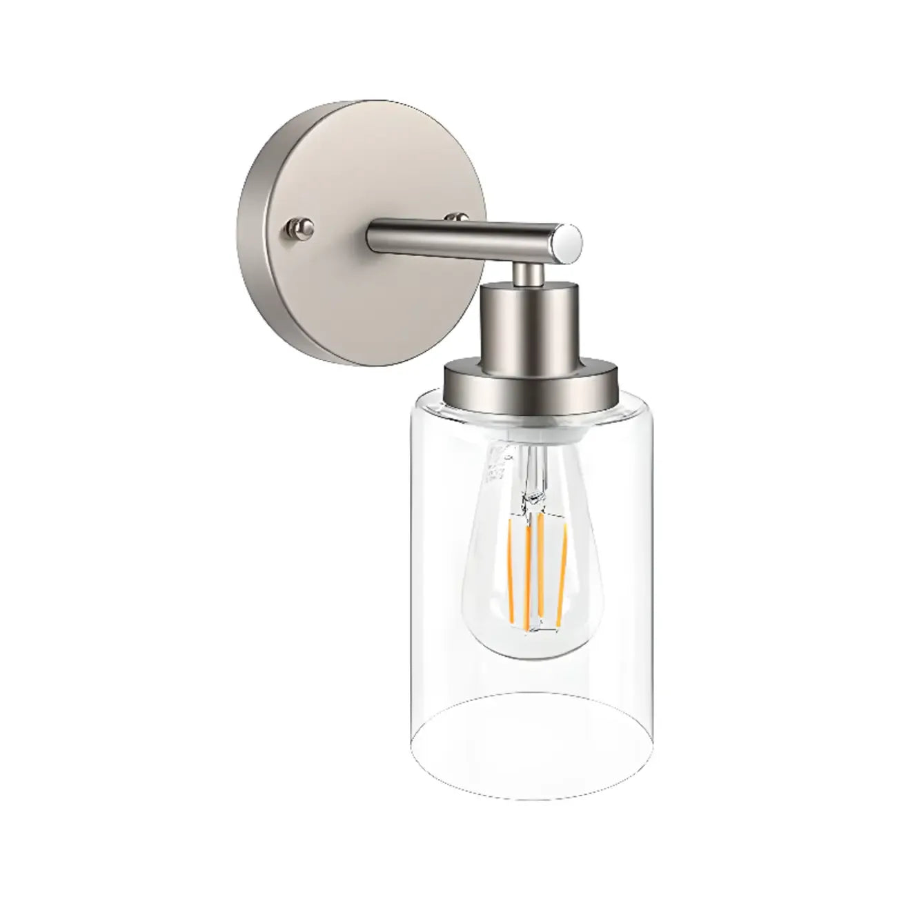 Applique murale cylindrique noire industrielle à 3 lumières pour salle de bain