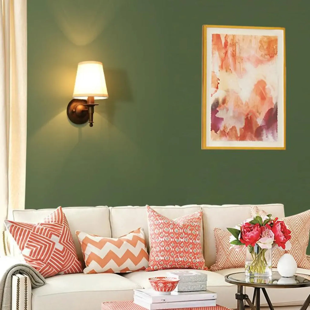 Applique murale conique vintage en tissu mat