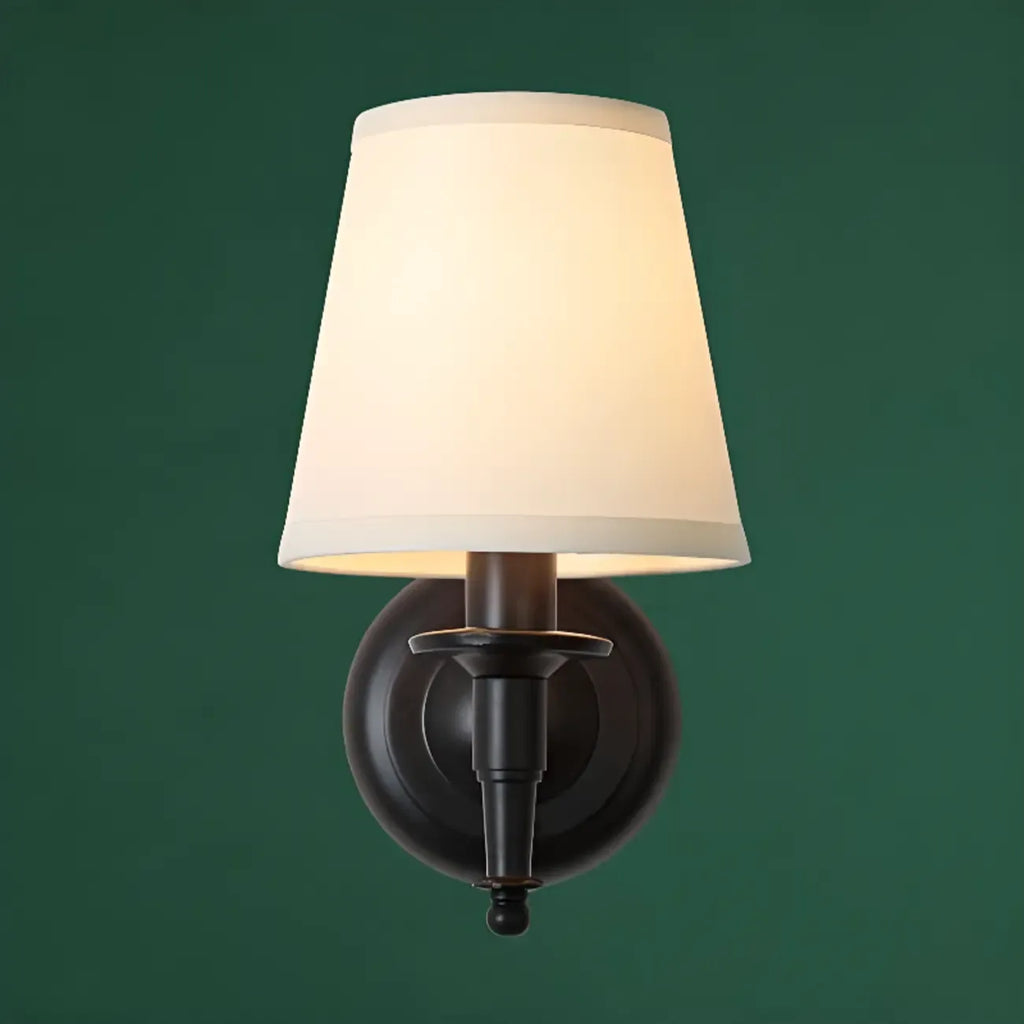 Applique murale conique vintage en tissu mat