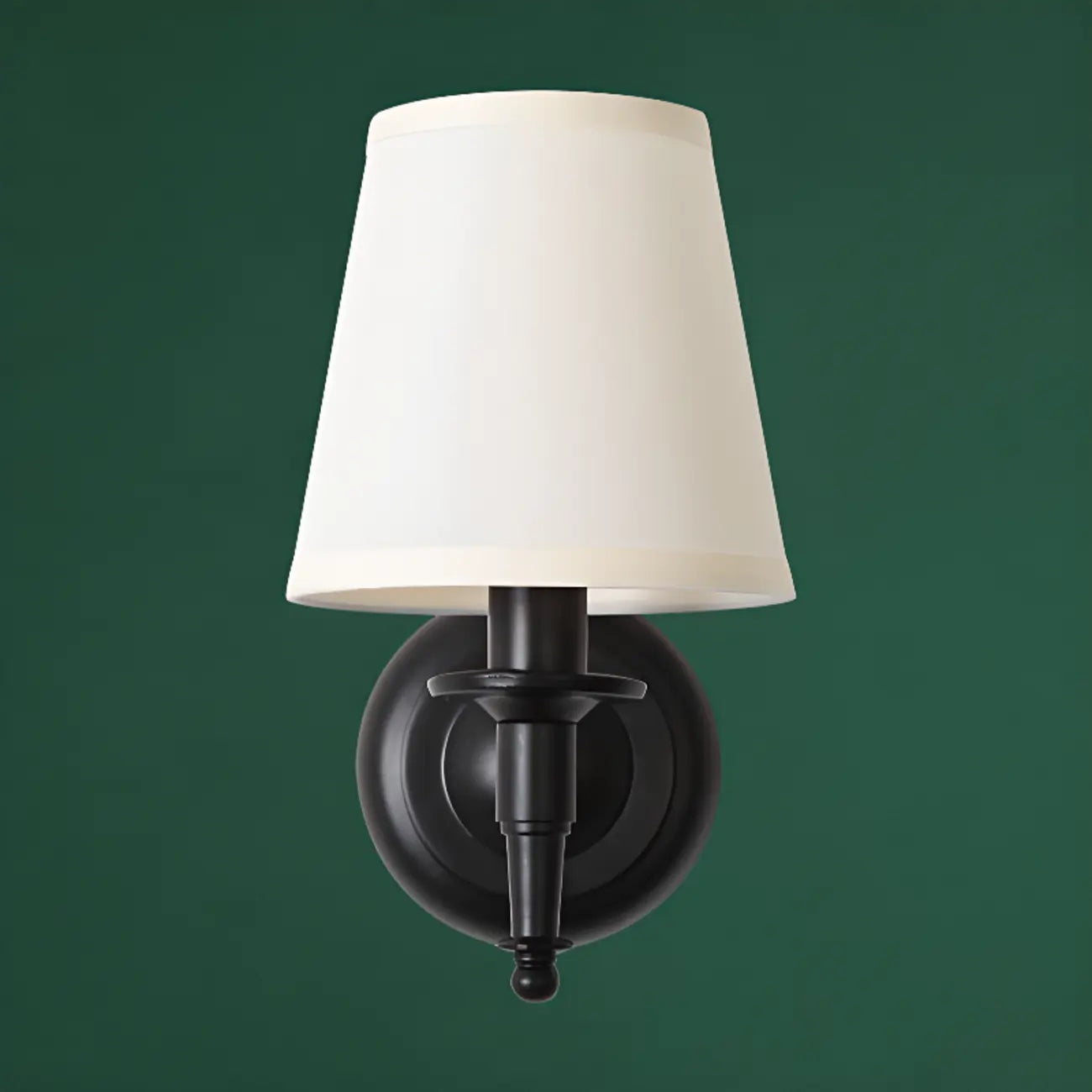 Applique murale conique vintage en tissu mat