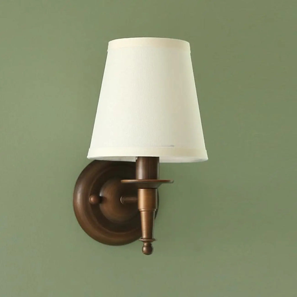 Applique murale conique vintage en tissu mat