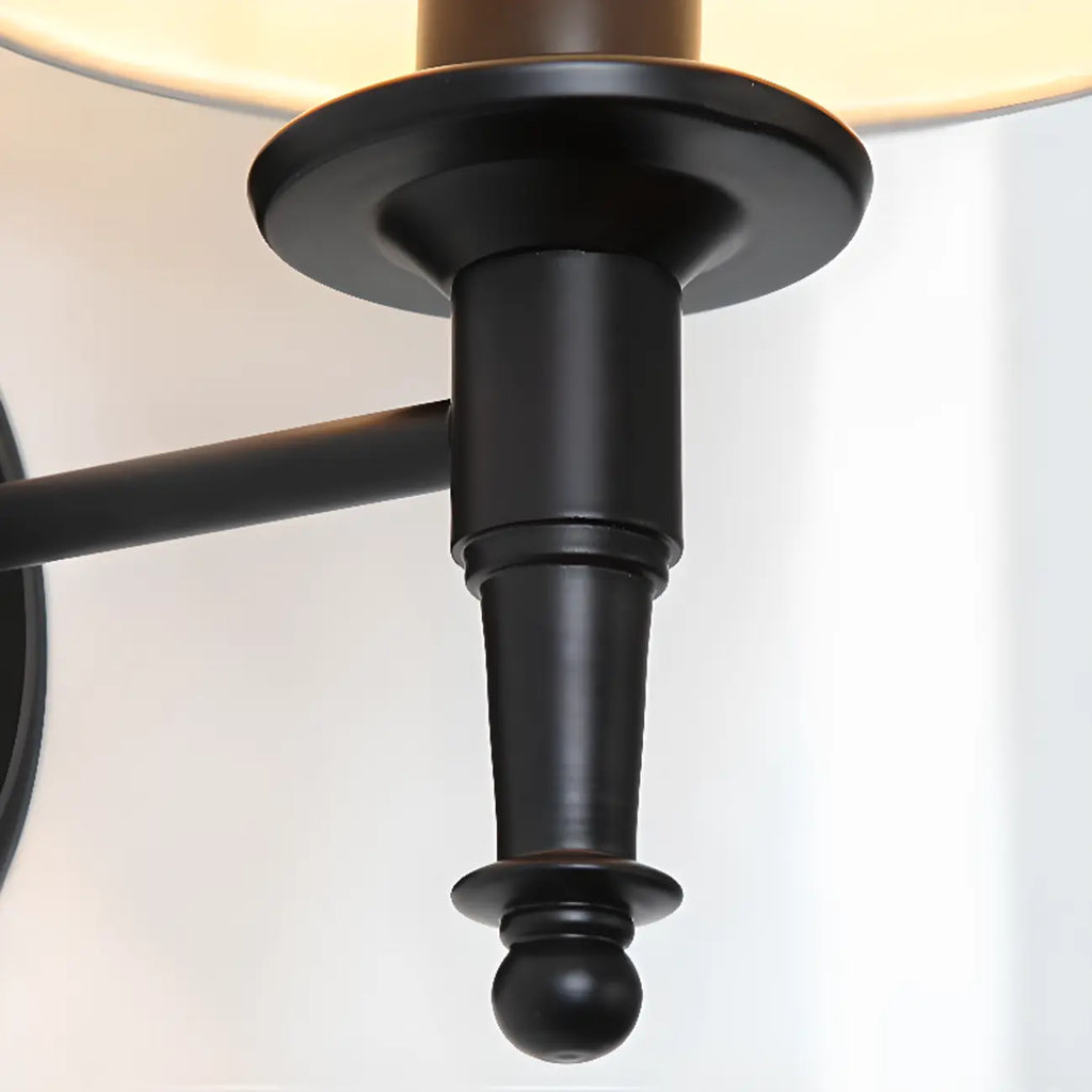 Applique murale conique vintage en tissu mat