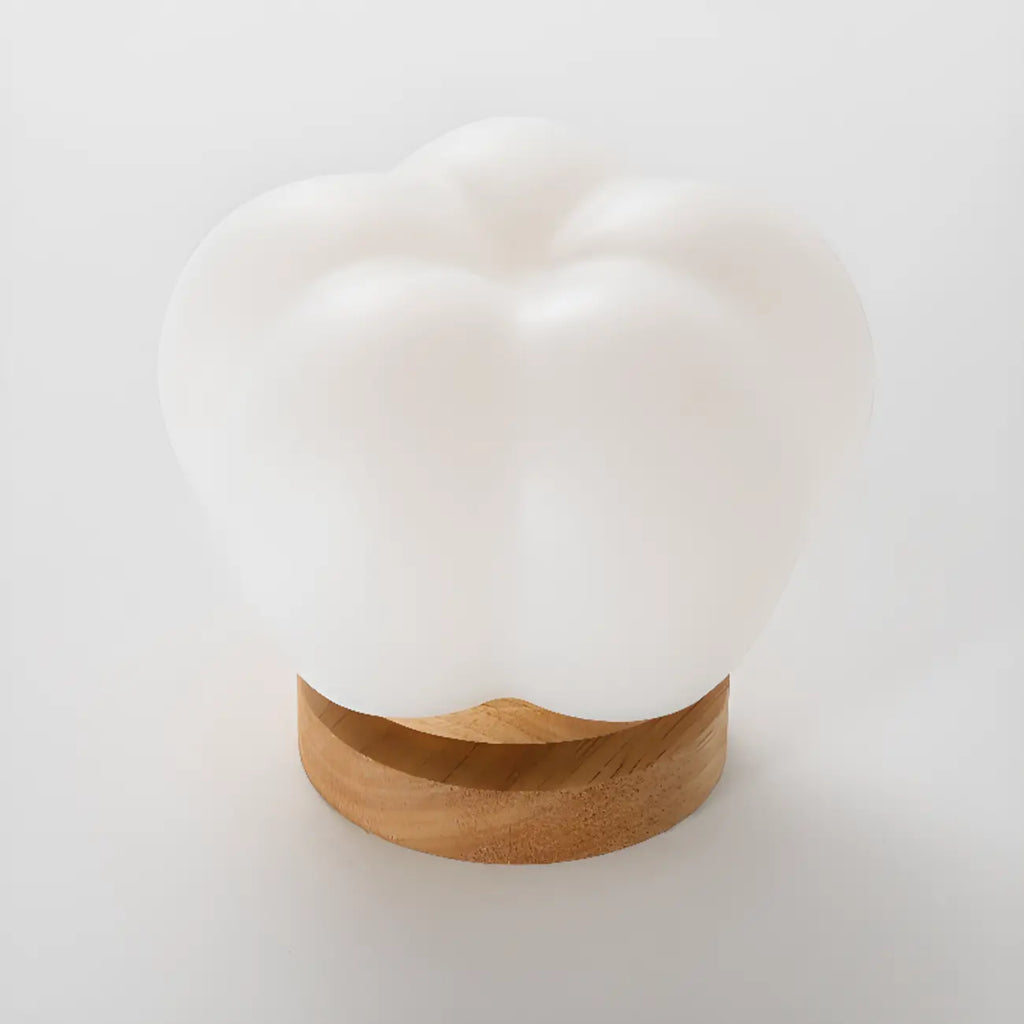 Plafonnier semi-encastré moderne en résine blanche, petit format, imitation pétales de bois.