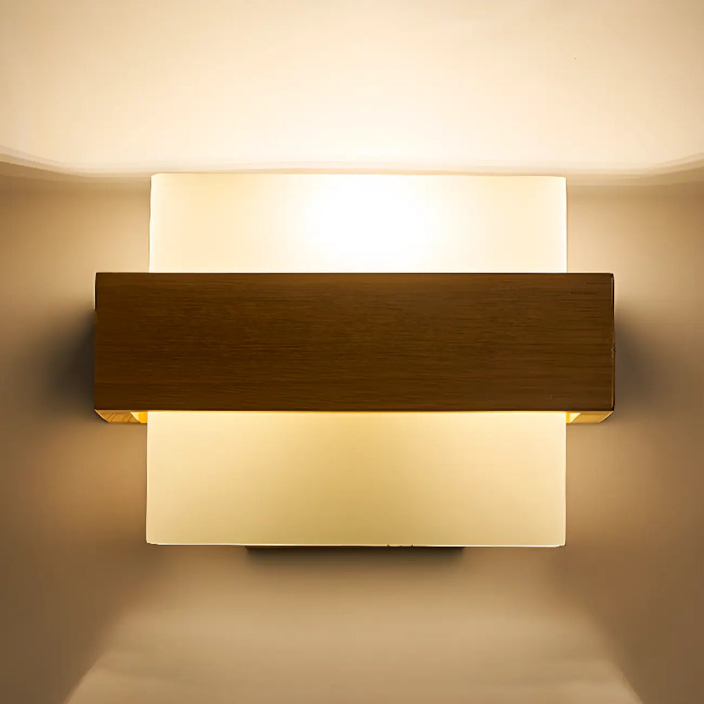 Applique murale rectangulaire moderne à LED avec éclairage vers le haut et vers le bas