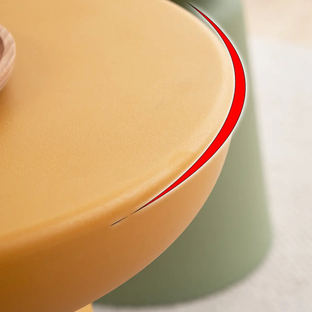 Table d'appoint ronde minimaliste en plastique pour salon