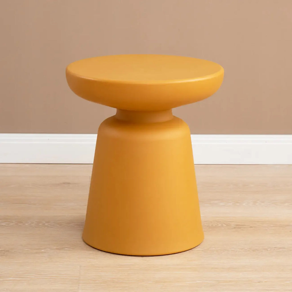 Table d'appoint ronde minimaliste en plastique pour salon