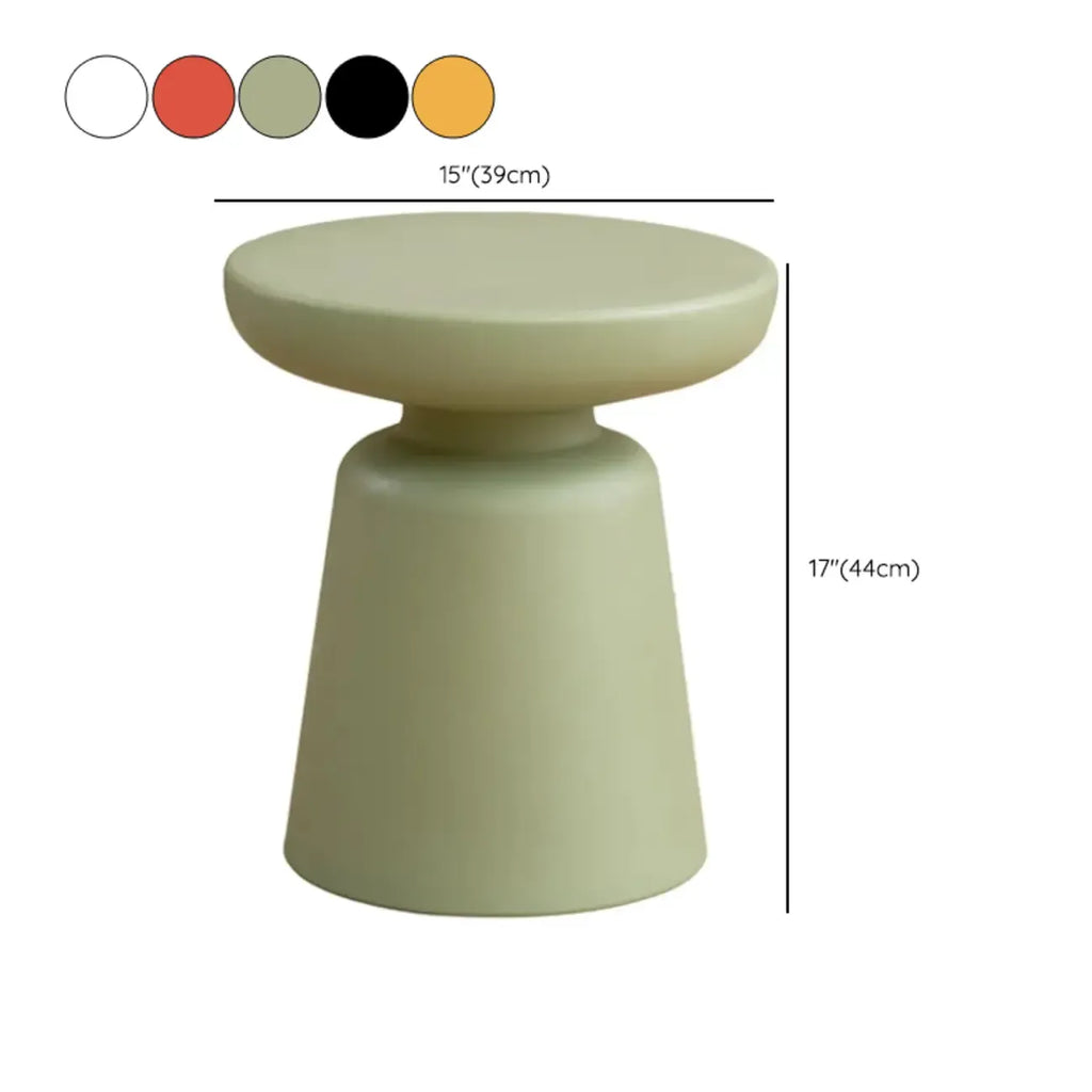 Table d'appoint ronde minimaliste en plastique pour salon