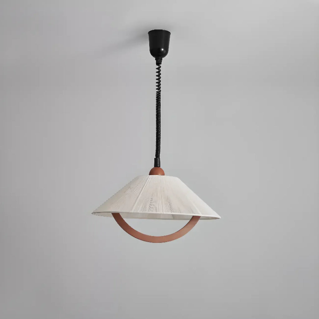 Suspension moderne géométrique en tissu, réglable, pour salle à manger