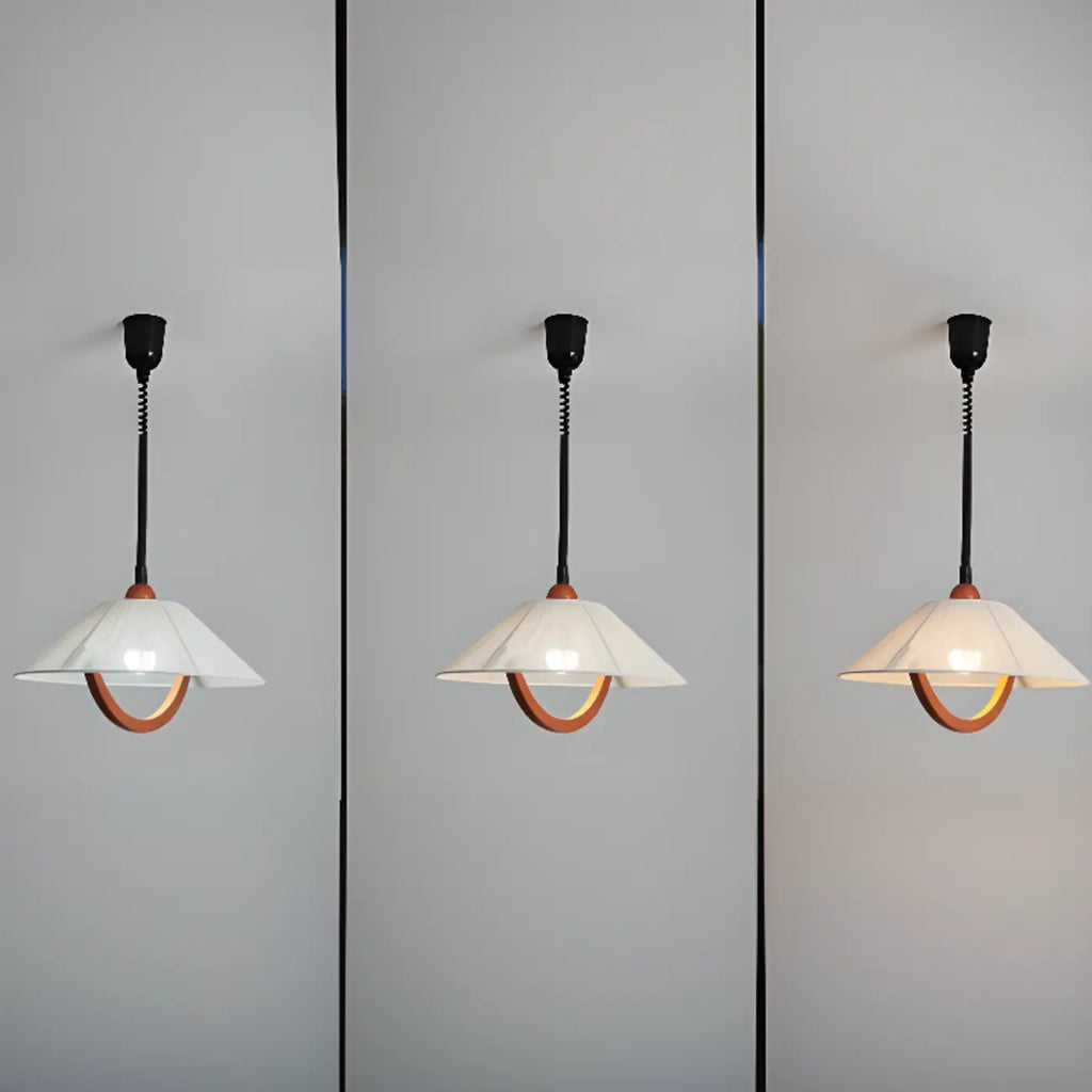 Suspension moderne géométrique en tissu, réglable, pour salle à manger