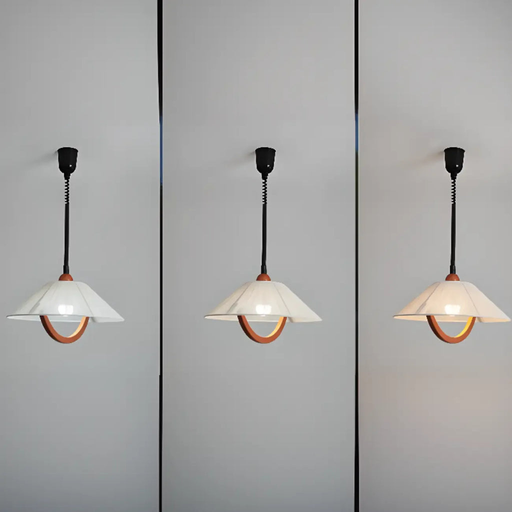 Suspension moderne géométrique en tissu, réglable, pour salle à manger