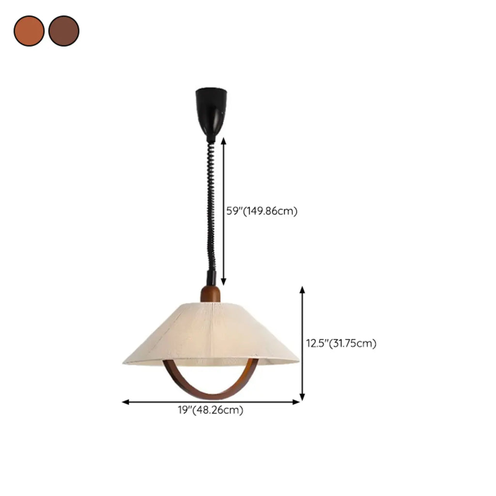 Suspension moderne géométrique en tissu, réglable, pour salle à manger