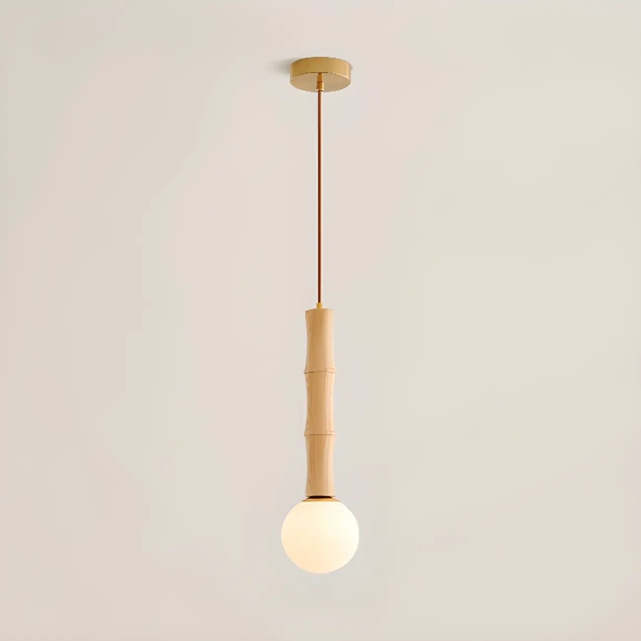 Suspension réglable en bois et verre avec globe