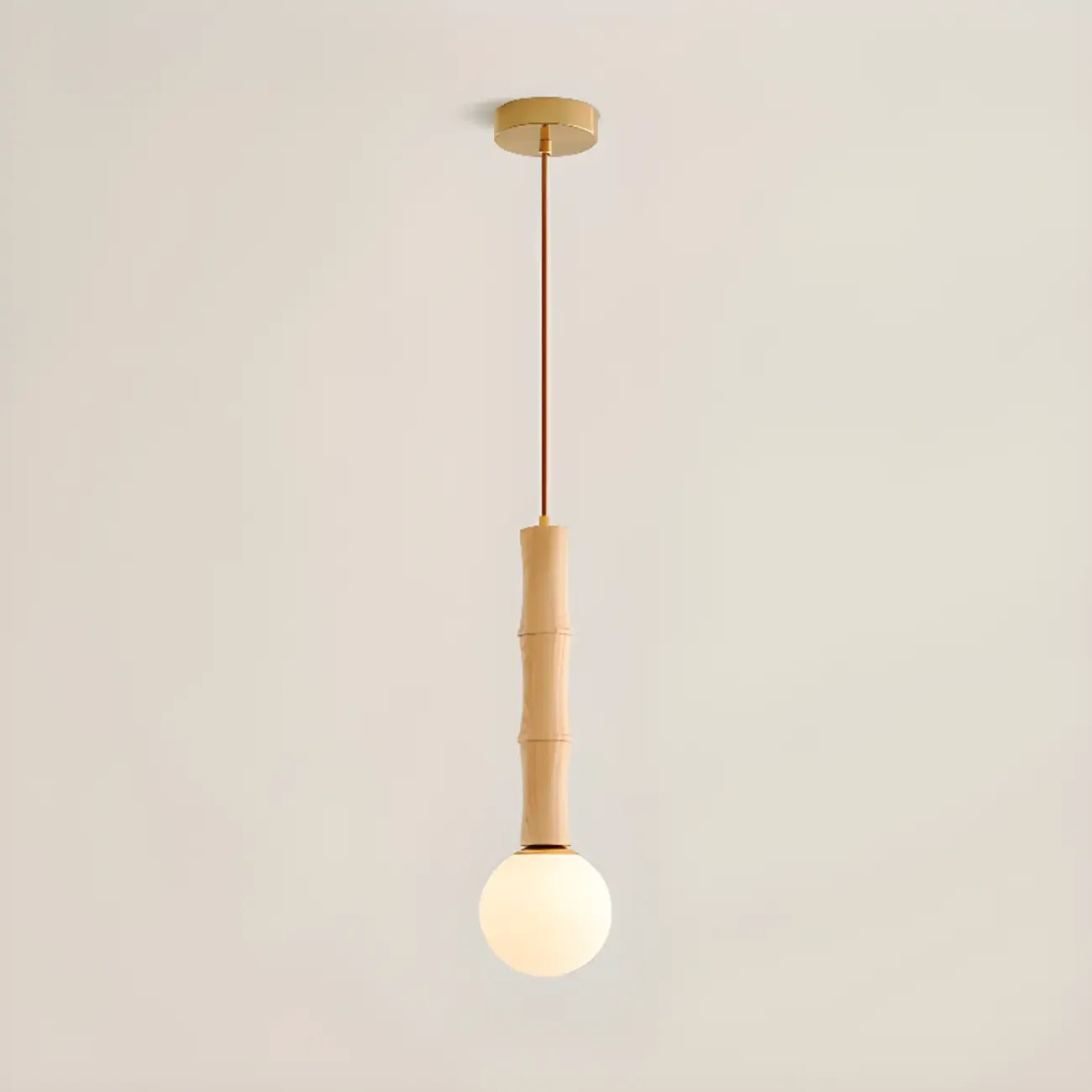 Suspension réglable en bois et verre avec globe