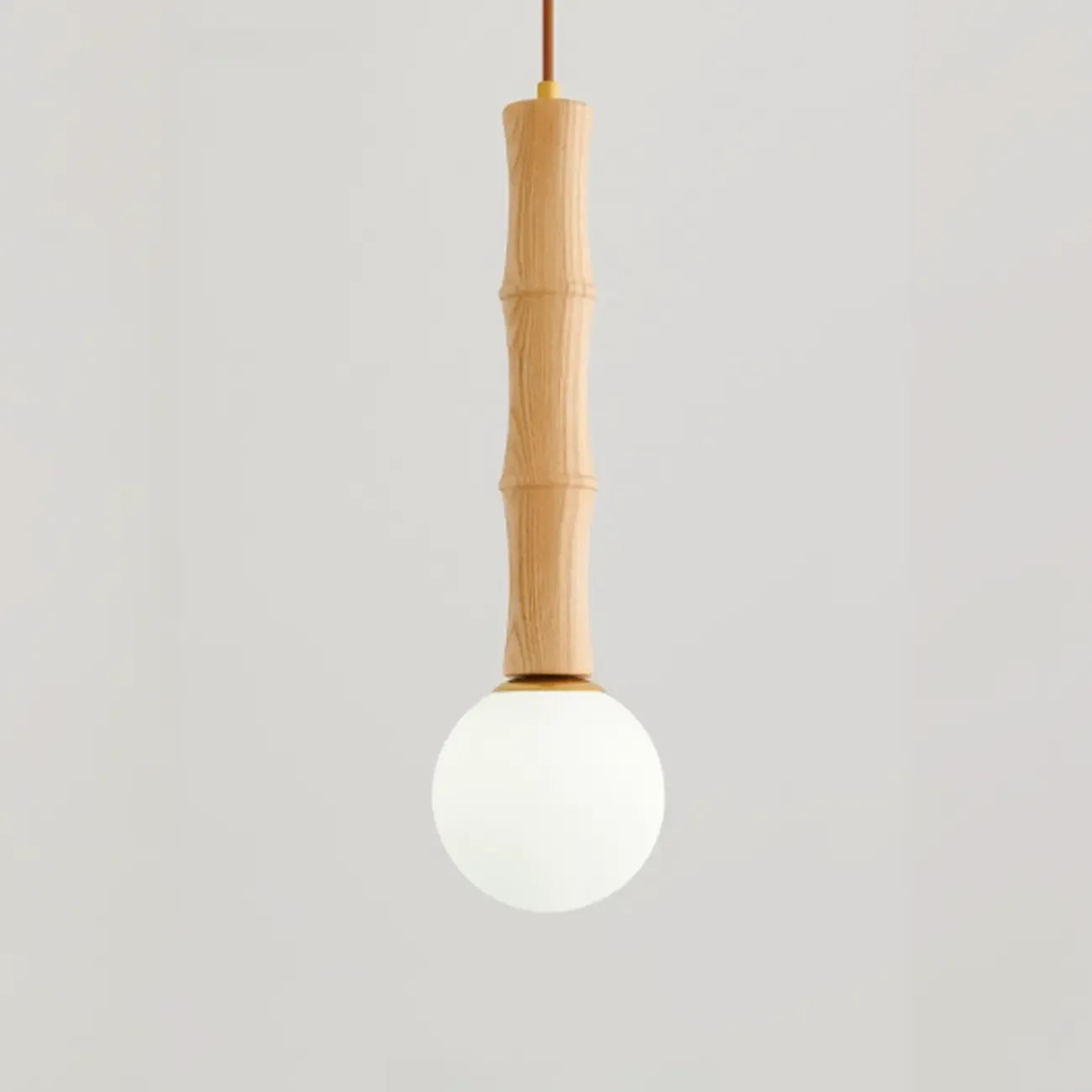 Suspension réglable en bois et verre avec globe