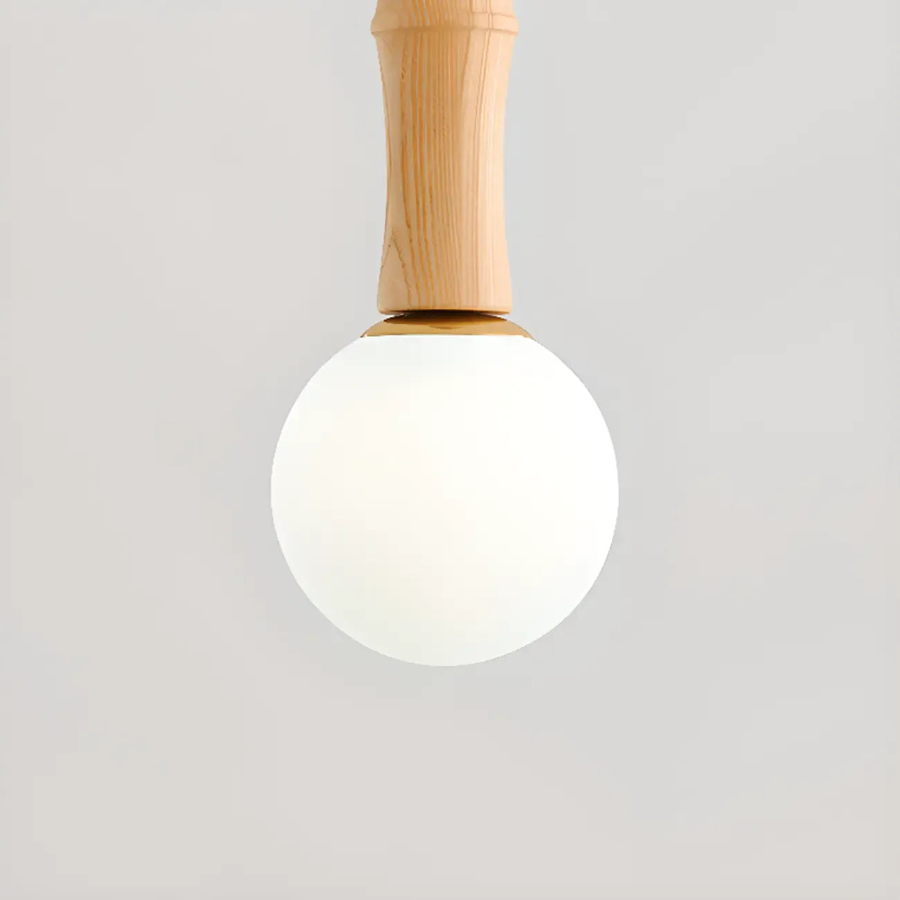 Suspension réglable en bois et verre avec globe