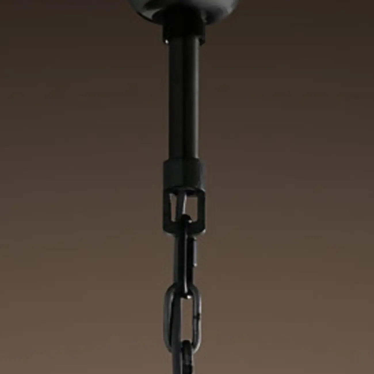 Lustre tambour en cristal et métal noir moderne