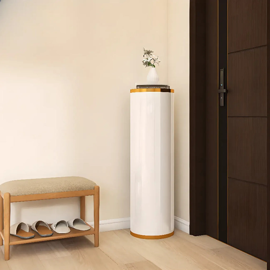 Armoire à chaussures cylindrique rotative en métal