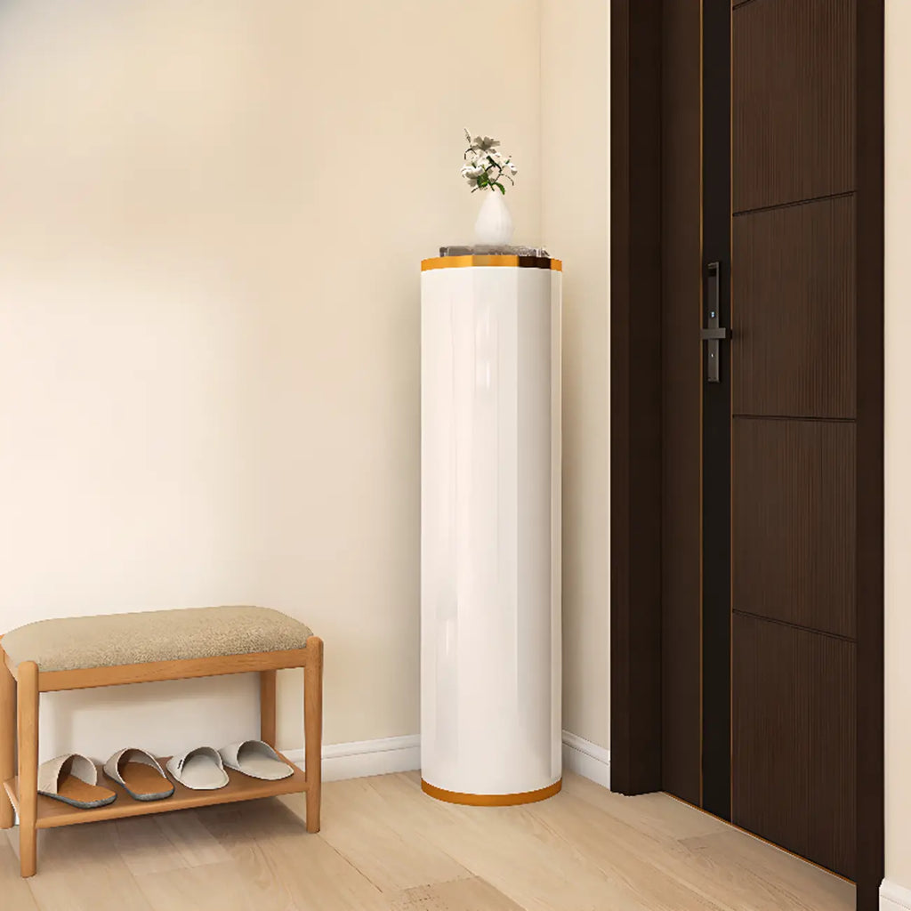 Armoire à chaussures cylindrique rotative en métal