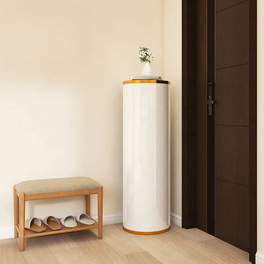 Armoire à chaussures cylindrique rotative en métal